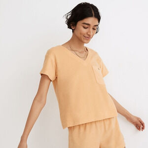 Madewell MWL Retroterry V-Neck Pocket Top